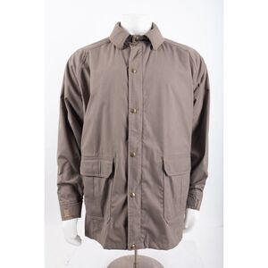 Woolrich Mens Jacket Coat Flannel Lined Hunting Size XL Brown Wool Blend Lining